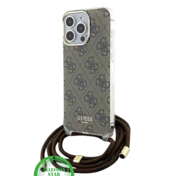 iPhone 15 Pro Max Hoesje Bruin met Verstelbaar Koord – Telefoonstar