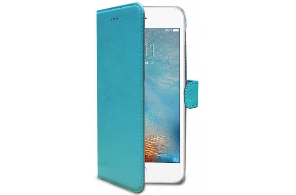 iPhone 7 Echt Leer Hoesje Turquoise