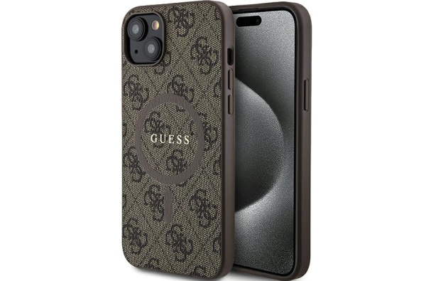 iPhone 15 MagSafe Hoesje | Guess Hoesje | Bruin