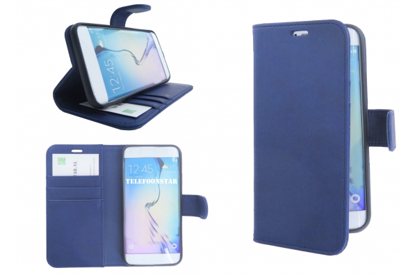 Samsung Galaxy A50 Elegant Blauw hoesje leer