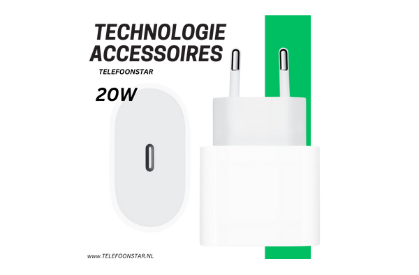 Originele Apple 20W USB-C Power Adapter – Snelle en Veilige Oplader voor iPhone en iPad