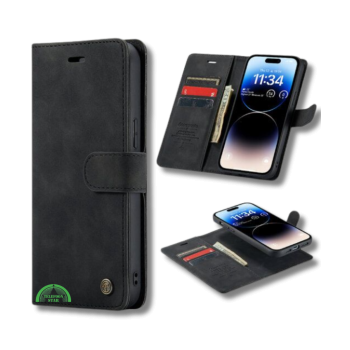 Bookcase Hoesje voor Samsung A56 Zwart 2-in-1 Magnetisch Hoesje met Pasjeshouder