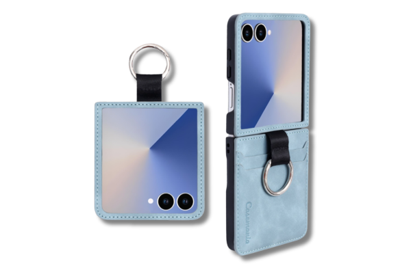 Samsung Galaxy Z Flip 7 Hoesje Executive Wallet Cover Met Ringhouder