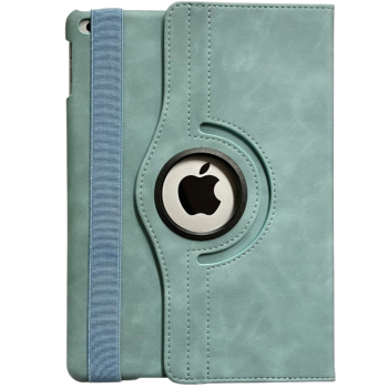 iPad 10.2 (2020) Su&eacute;dine 360&deg; Draaibare Bookcase Turquoise