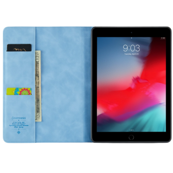 iPad 10.2 (2020) Slim Tablet Case Comfortabele grip Lichtblauw