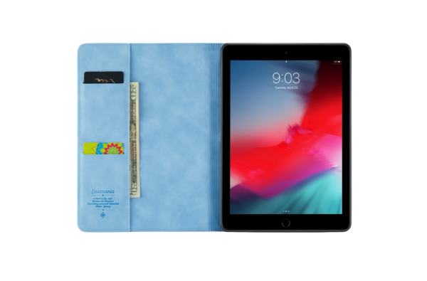 iPad 10.2 (2020) Slim Tablet Case Comfortabele grip Lichtblauw