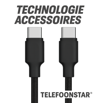 USB-C naar USB-C Snellaadkabel 0.5 Meter – Ultra Korte Kabel