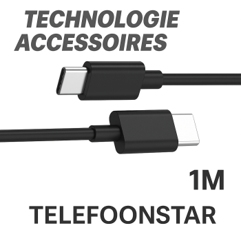 USB-C naar USB-C Laadkabel 1 Meter – Snelle Oplaadkabel
