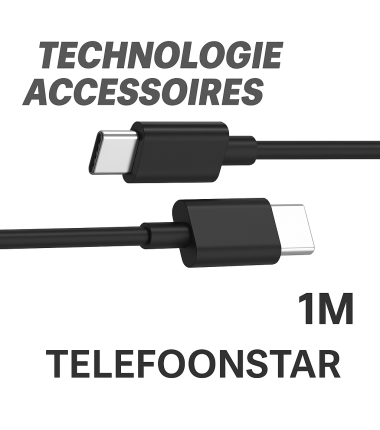 USB-C naar USB-C Laadkabel 1 Meter – Snelle Oplaadkabel