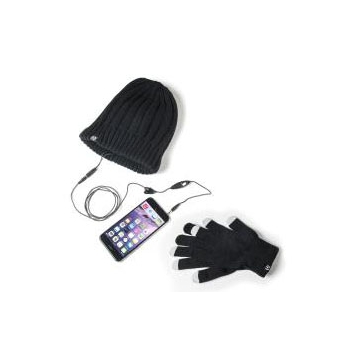 iPhone 8 Plus Wintermuts met Ingebouwde Oortjes + Touchscreen Handschoenen