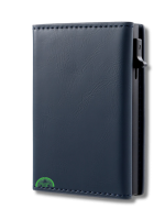 Mini Walle Blauw Kunstleer aluminium kaarthouder Bankpassen creditcards ID-kaarten