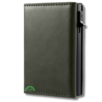 Mini Wallet Groen Kunstleer aluminium kaarthouder Bankpassen creditcards ID-kaarten