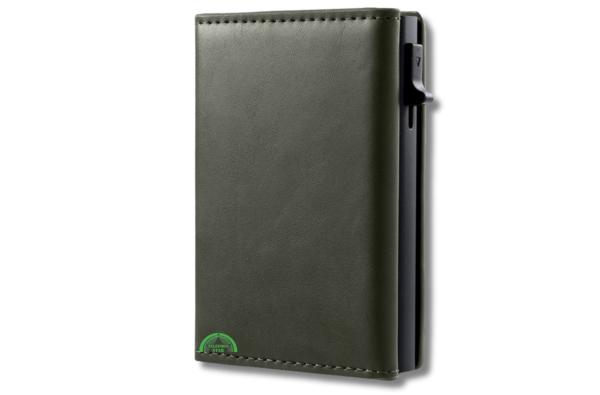 Mini Wallet Groen Kunstleer aluminium kaarthouder Bankpassen creditcards ID-kaarten