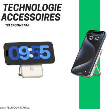 Draadloze Magnetische Powerbank 10.000 mAh – Met Standaard en Display