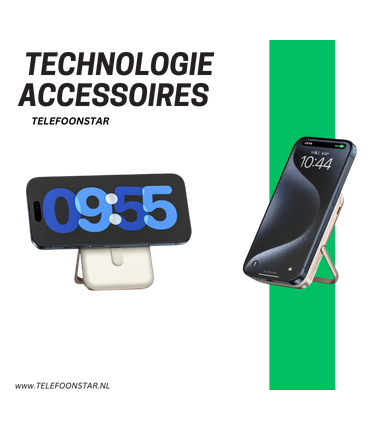 Draadloze Magnetische Powerbank 10.000 mAh – Met Standaard en Display