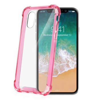 Celly Extra clear protection iPhone X Roze