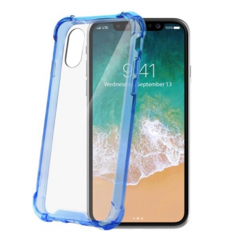 Celly Extra clear protection iPhone X Blauw