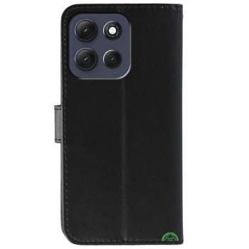 Bookcase Hoesje voor Motorola G56 Zwart Nauwsluitend en stevig