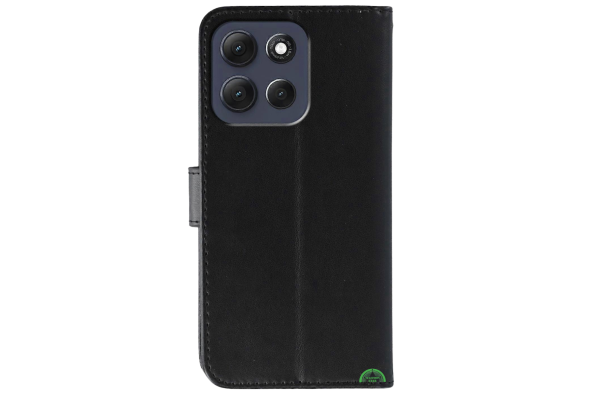 Bookcase Hoesje voor Motorola G56 Zwart Nauwsluitend en stevig