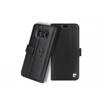Samsung Galaxy S8 Origineel Luxe Book Case Hoesje 100% Leer Zwart