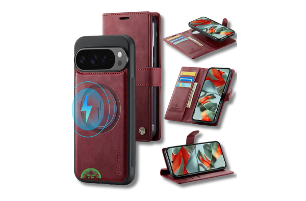 Hoesje Pixel 10 Bookcase Rood 2-in-1 Stijlvolle Wallet Case met Kaarthouder