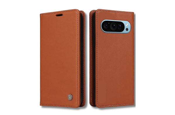 Hoesje Google Pixel 10 Pro XL Rood Lederen Look Met Pasjeshouder & Magnetische Sluiting