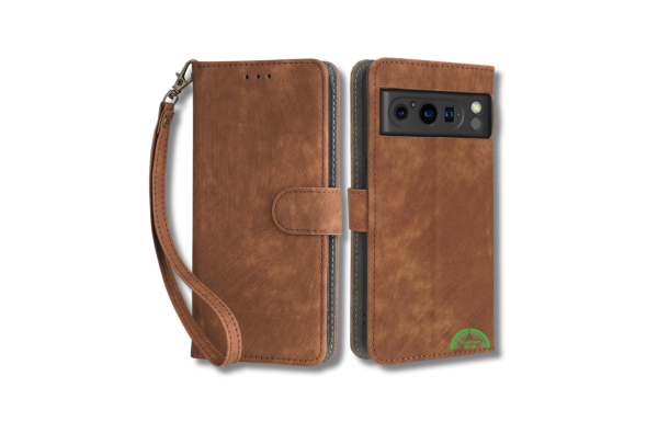 Google Pixel 8 Pro Bookcase Hoesje Bruin Leren Look Met Pasjeshouder