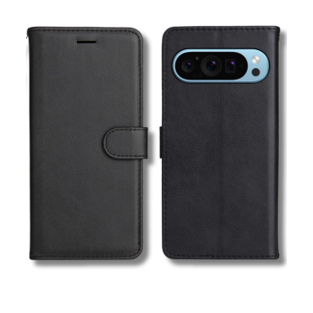 Bookcase Hoesje voor Google Pixel 9 Zwart Met Pasjeshouder