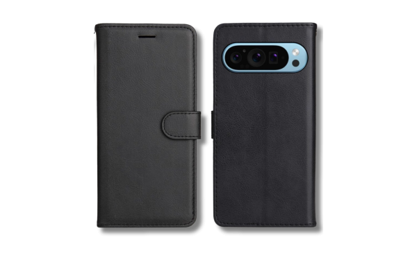 Bookcase Hoesje voor Google Pixel 9 Zwart Met Pasjeshouder