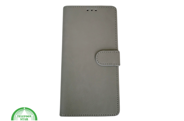 Bookcase Hoesje iPhone 17 Grijs – Luxe Wallet Case met Pasjeshouder