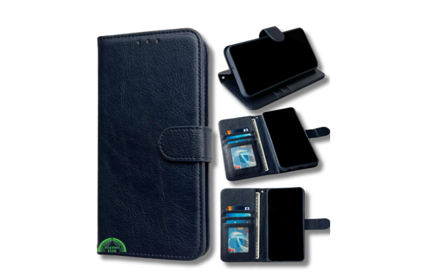 Hoesje voor Samsung A56 Blauw Bookcase Magnetisch met Pasjeshouder