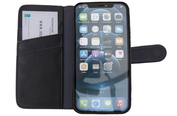 Flipcover iPhone 13 Zwart