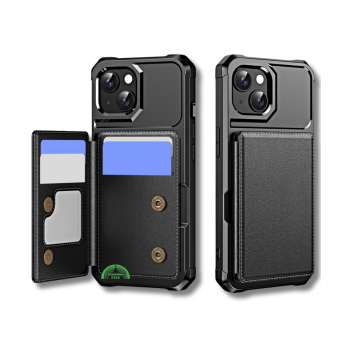 iPhone 14 Rugged Wallet Hoesje met Kaarthouder