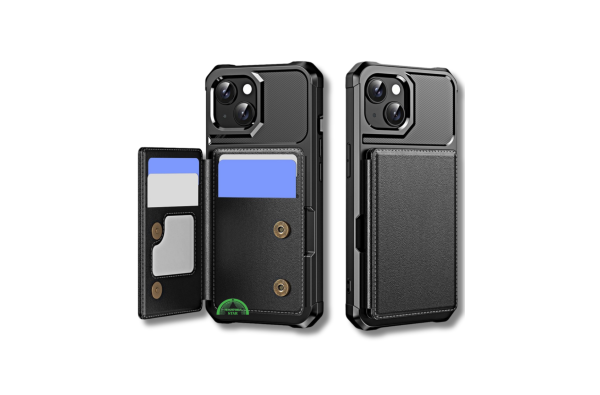 iPhone 14 Rugged Wallet Hoesje met Kaarthouder