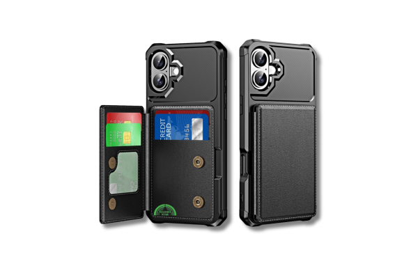iPhone 16 Rugged Wallet Hoesje met Kaarthouder Duurzame materialen