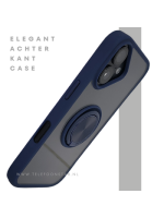 iPhone 16 hoesje blauw transparant cover met MagSafe ring en bescherming