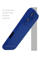 iPhone 16 hoesje kobaltblauw met camera bescherming en stevige grip