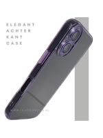 iPhone 16 hoesje lila transparant met schokbestendige bescherming en slank design