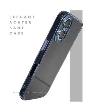 iPhone 16 hoesje transparant met schokbestendige bescherming en strakke afwerking