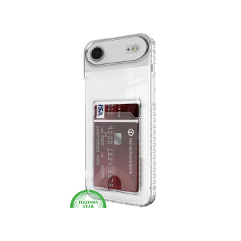 iPhone 17 Air Hoesje Transparant – met Kaarthouder