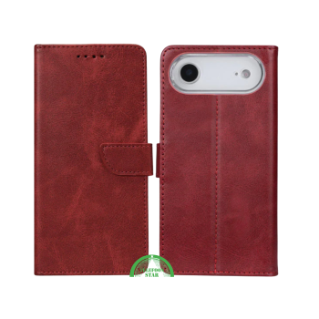 iPhone 17 Air Bookcase Hoesje Rood - Wallet Case met Standfunctie & Pasjeshouder