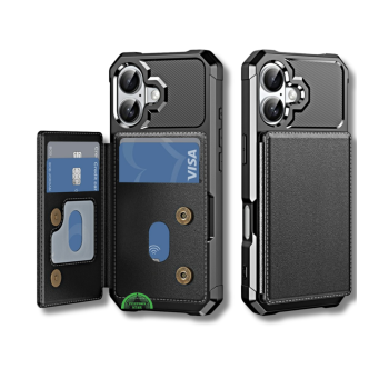 iPhone 17 Rugged Wallet Hoesje met Kaarthouder Duurzame materialen