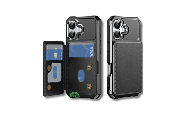 iPhone 17 Rugged Wallet Hoesje met Kaarthouder Duurzame materialen