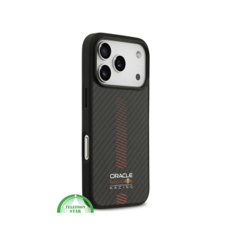 Hoesje iPhone 17 Pro Max – Carbon Look Red Bull | Ultieme Bescherming met Sportieve Stijl