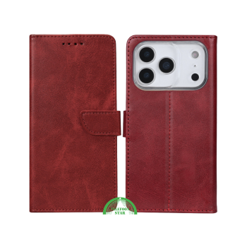 Rood Bookcase Hoesje voor iPhone 17 Pro / Pro Max – Functionele Bescherming met Stijl