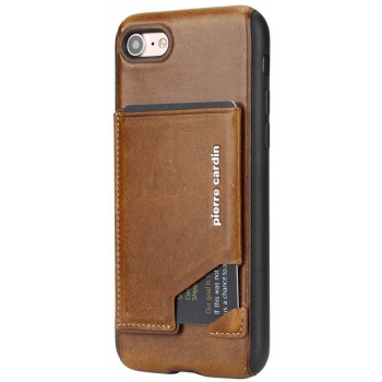 iPhone 7 Plus Origineel Luxe Back Cover Pas 100% Leer Licht Bruin