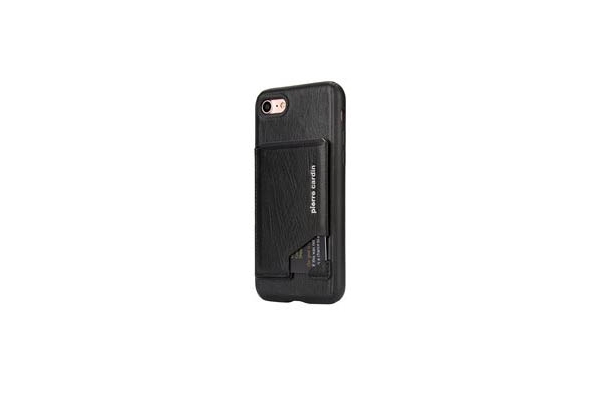 iPhone 8 Plus Origineel Luxe Back Cover Pas 100% Leer Zwart