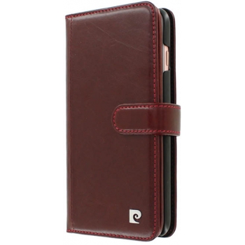 iPhone 7 Plus Origineel Luxe Book Case Hoesje 100% Leer Rood