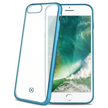 Doorzichtig Siliconen Hoesje Laser iPhone 8 blauw