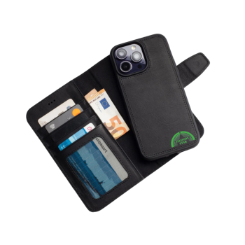 2-in-1 Zwart Bookcase Hoesje iPhone – Magnetisch Wallet Hoesje